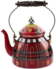 MacKENZIE CHILDS LIMITED COLLECTIVE KILTED 2 QT TEA KETTLE BNIB