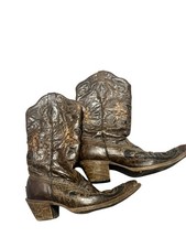 Corral Womens Chocolate Lizard Inlay Snip Toe Cowgirl Boots Brown Size 9.5