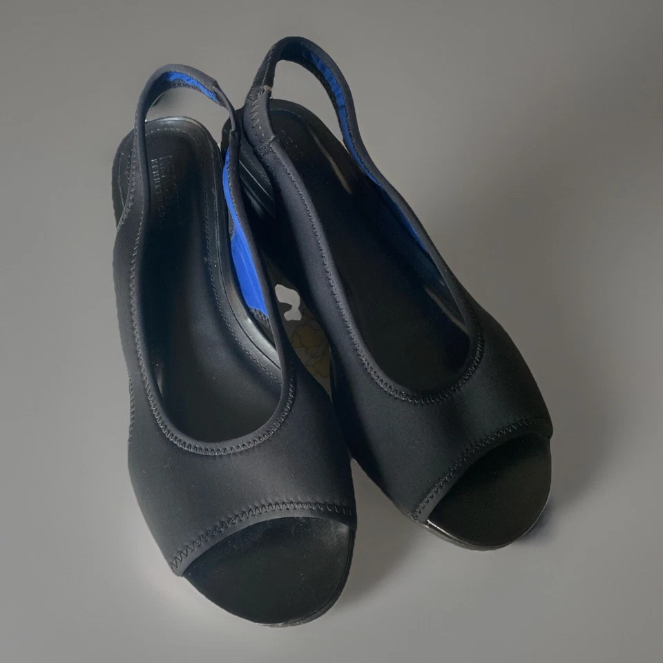 ZAPATOS SANDALIA KENNETH COLE REACTION PEPEA PLAY CUÑA NEGRA MUJER TALLA 10 Foto 2 de 4