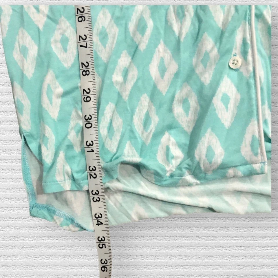 Mud Pie Night Gown Size Small Blue Green Rayon - Image 3 of 4