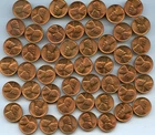 1955 P Lincoln Wheat Cent  Uncirculated Roll #50  * No Reserve *