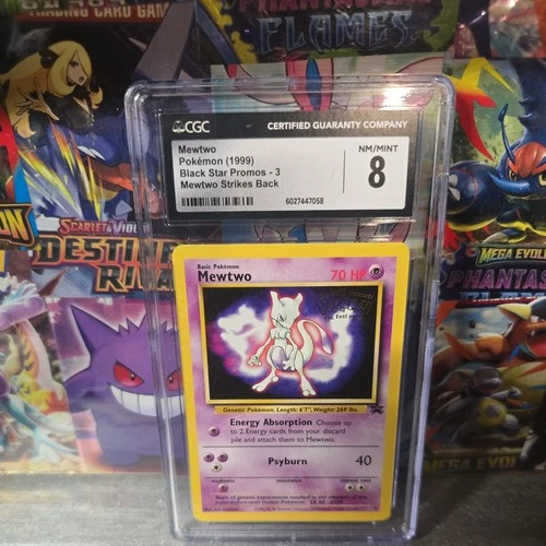 Pokémon tcg 1999 Black Star Promos Mewtwo #3 CGC 8