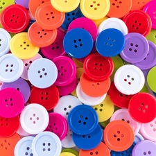 Super Z Outlet 100 Pack 1 Inch Buttons Flatback Sewing Colored for Arts