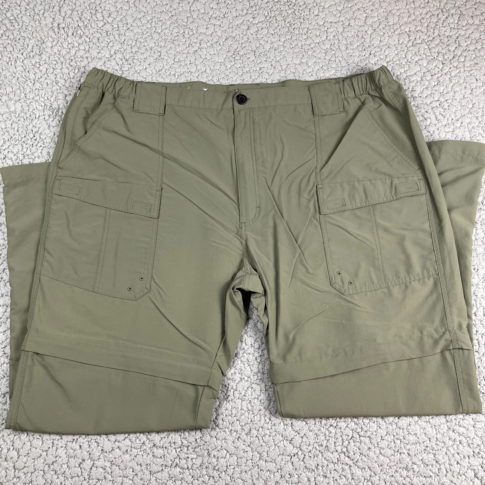 WORLD WIDE SPORTSMAN Convertible Pants Mens 3XL/32 Olive Green Cargo
