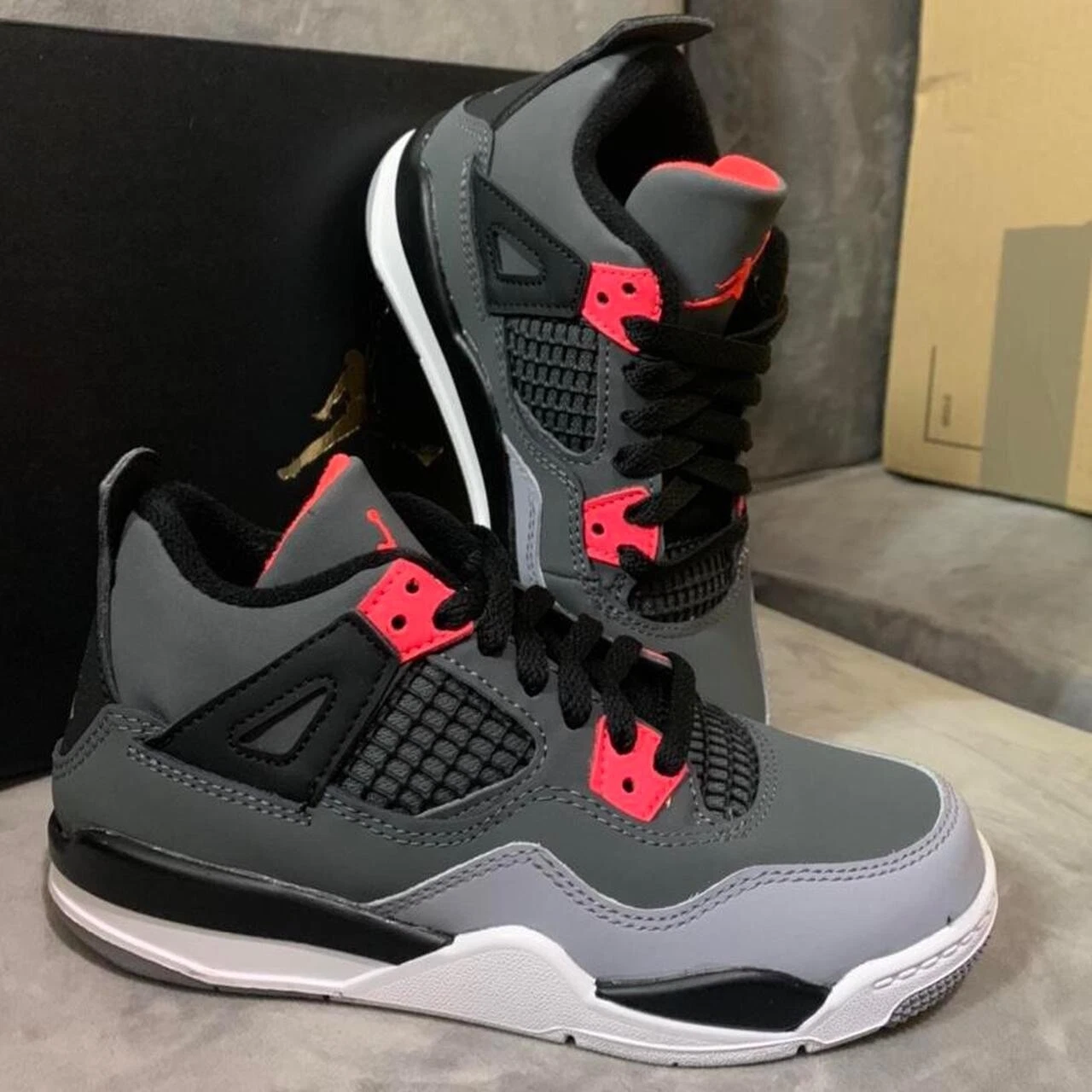 Jordan 4 Retro (TD) INFRAROSSI UK 9.5C US 10C nuovissimo spedizione veloce ?✅