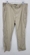 Tailorbyrd Pants Mens 36x32 Khaki Tan Flat Front Cotton Stretch Chino Trousers