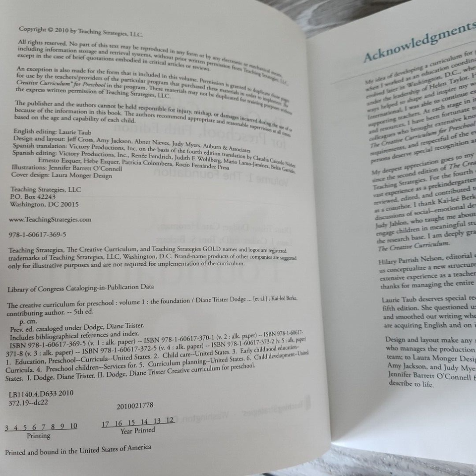 Creative Curriculum for Preschool Vol 15 6th Edition Set by Teaching