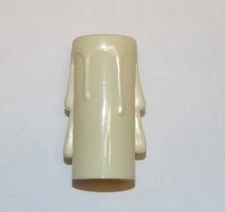 2" CREAM PLASTIC CANDELABRA LAMP SOCKET CANDLE COVER WITH DRIPS 7/8"O.D. CCH2JG