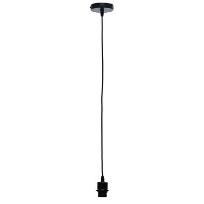 Schwarz Deckenleuchte Anhänger Lampenhalter Kabel Flex Kit für einfache Montage Schirm