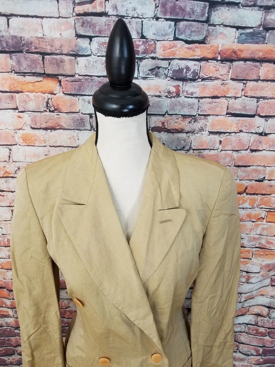 EMPORIO ARMANI - Linen Single-breasted Blazer Jacket