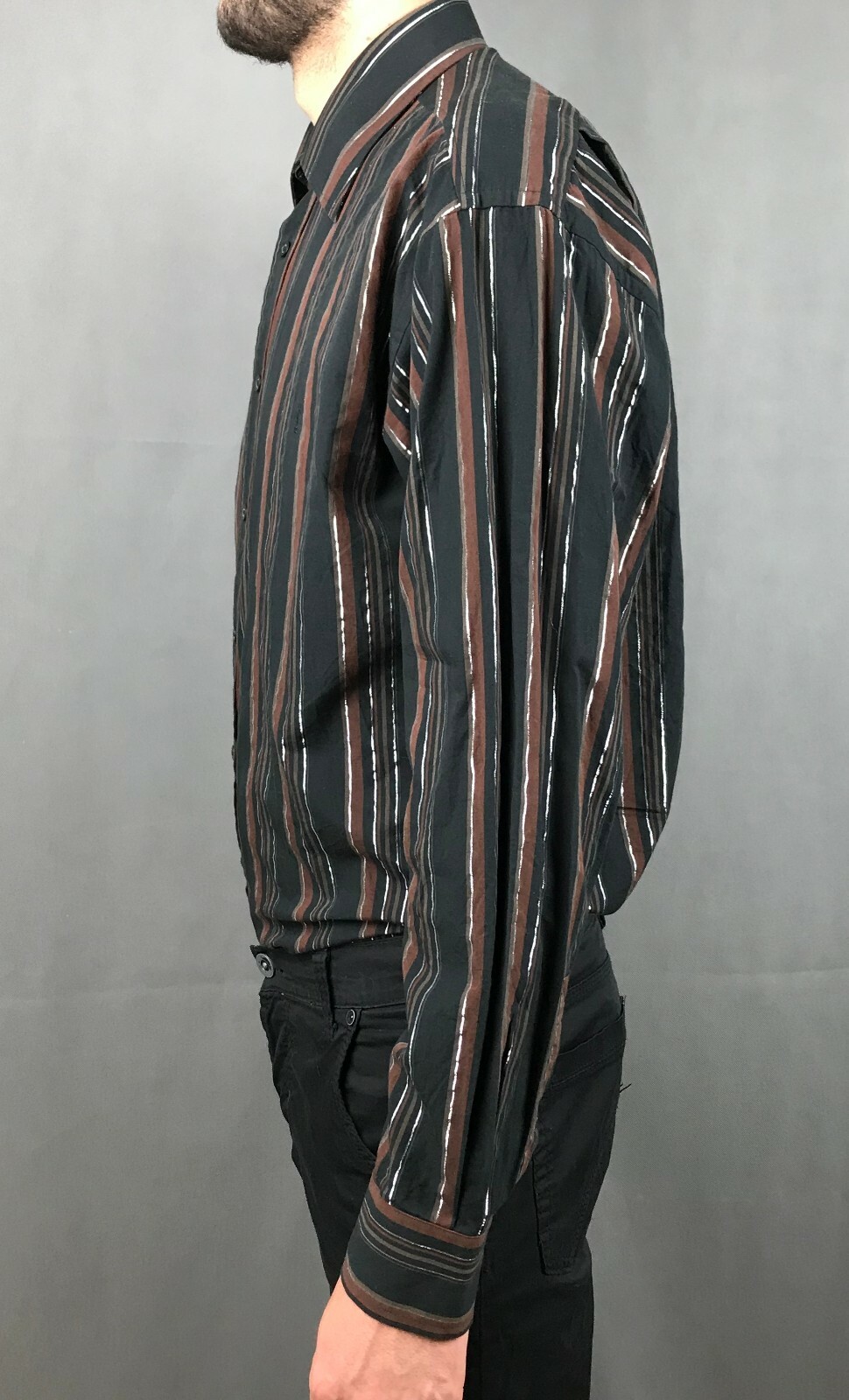 Camicie da uomo Yves Saint Laurent YSL classiche maniche lunghe con bottoni taglia L #18