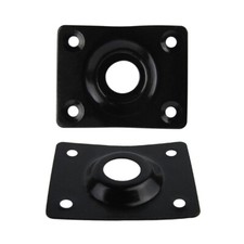 Curved Jack Plates Output Jack Plate Metal For Electric Guitar Bass 2PCS Black