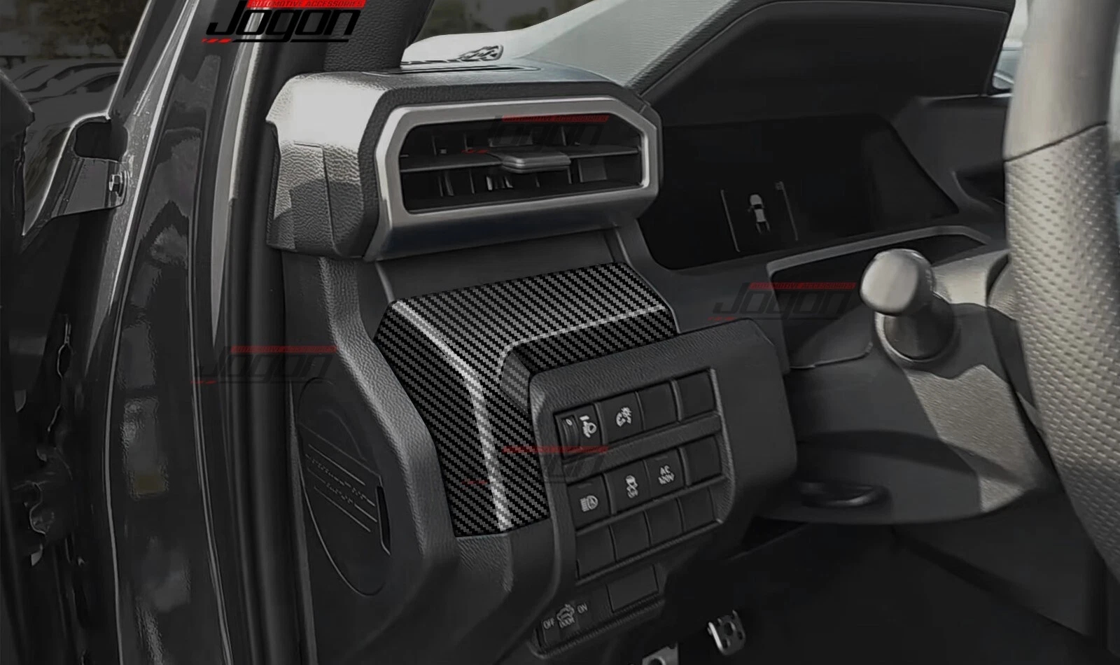 Carbon ABS Console Dashboard Panel Trim Kits For Toyota Tacoma TRD Pro SR5 2024+ - Picture 4 of 12