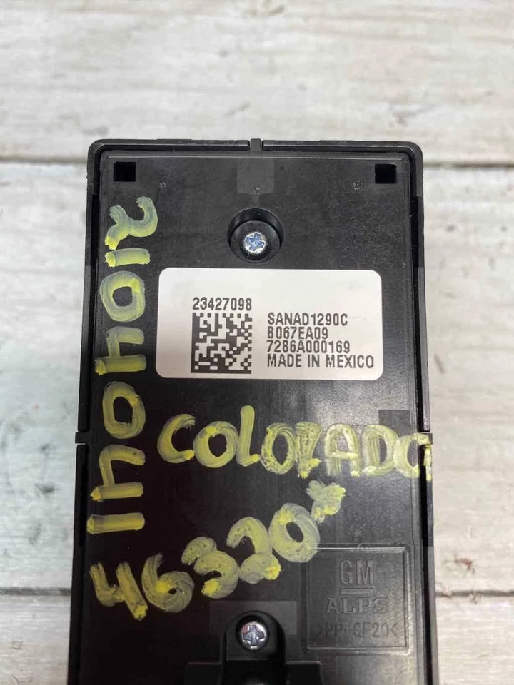 Chevrolet Colorado 2015 2018 doble cabina interruptor de ventana principal OEM 23427098 Foto 4 de 4