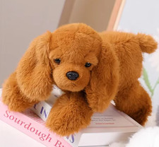 Brown Cocker Spaniel Dog Plush Toy 12" Stuffed Animal Toddler Doll Gift for Kids