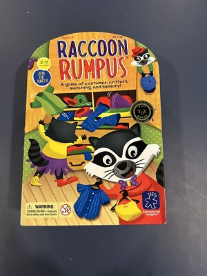 Raccoon Rumpus Game Complete Matching Memory Critters EUC