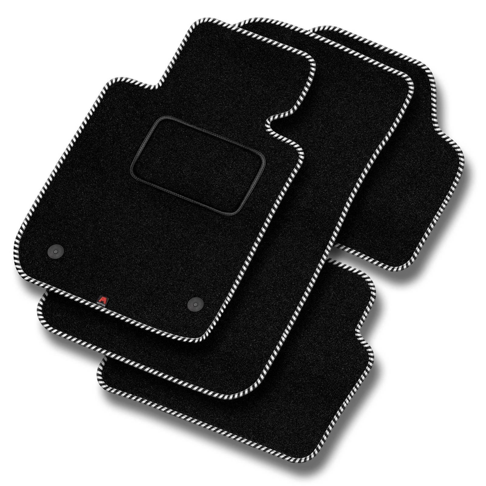 Tapis de sol velours Fiat 124 Spider dès 2016 Streak blanc moquette sur mesure