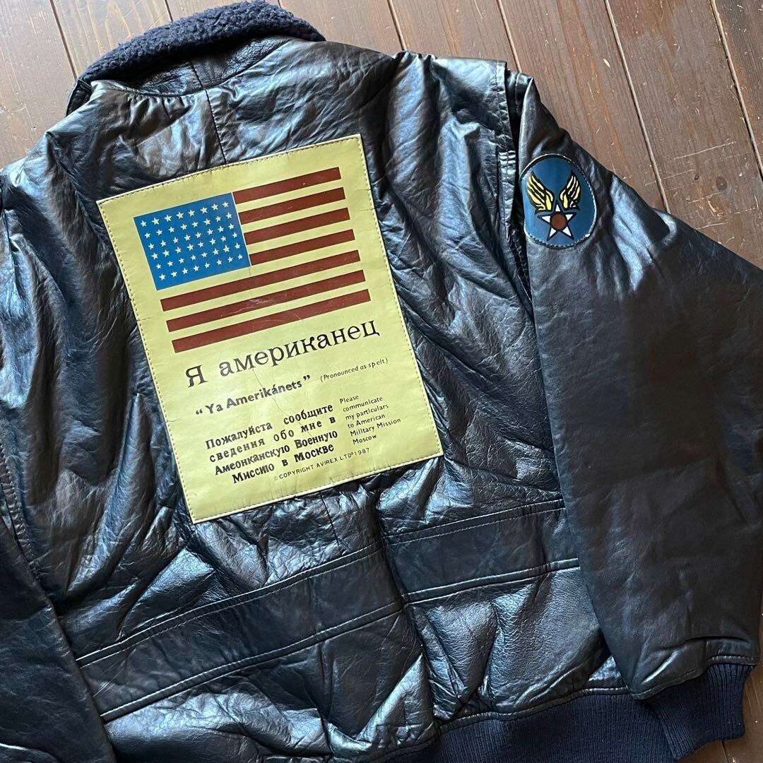 Avirex Men's G-1 Flight Jacket Black Size M 80s Vintage Stylish From Japan image 10