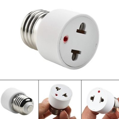 Light Socket to Plug Adapter 3 Prong E26/ E27 Light Bulb Outlet Adapter