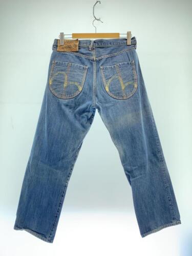 EVISU straight Jeans denim Indigo 34 Used - Picture 1 of 5