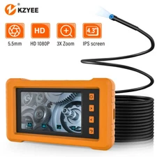 1080P HD Industrial Endoscope Borescope 4.3"Screen 5.5mm Inspection Snake Camera
