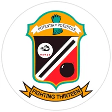 Fighting Thirteen Bumper Sticker Military Vinyl Soldier Decal 5"