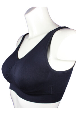 2 Stück Push Up Sport BH BRA Top Form ohne Bügel Bustier Microfas Vakuumbeutel