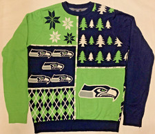 Seattle Seahawks NFL Football Ugly Christmas Sweater Size Large