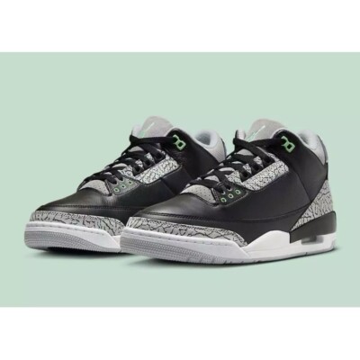 Nike Air Jordan 3 Retro Shoes Green Glow Black Gray CT8532-031