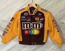 Vintage M&M NASCAR Jacket Elliot Sadler Youth size M JH Design Racing Yellow
