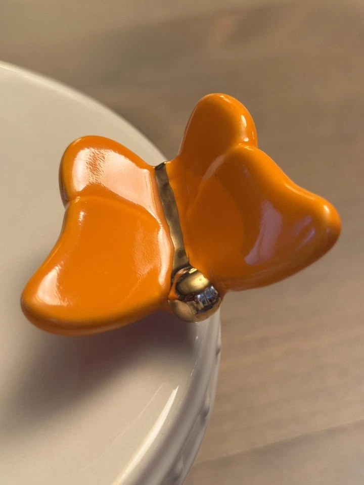 Nora Fleming Mini Mariposa Oro Naranja Retirada A211 Retirada Con Etiqueta Foto 3 de 4