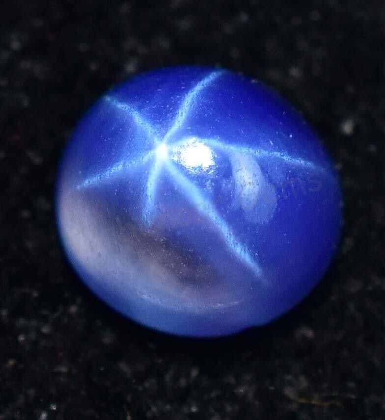Natural 0.90 Ct Blue Six Rays STAR Sapphire Certified Treated