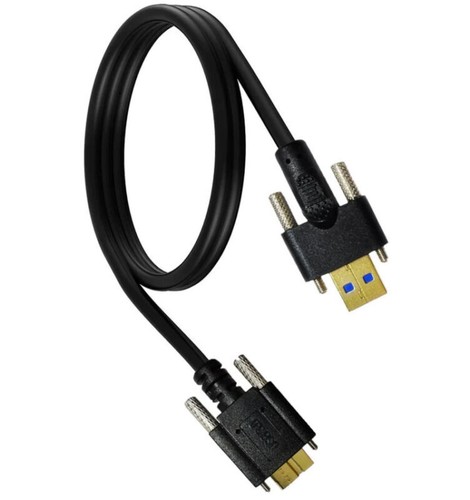Wonderwires USB 3.0 A Male to Micro-B Male with Dual M3 Screw Locking Cable - Picture 4 of 8