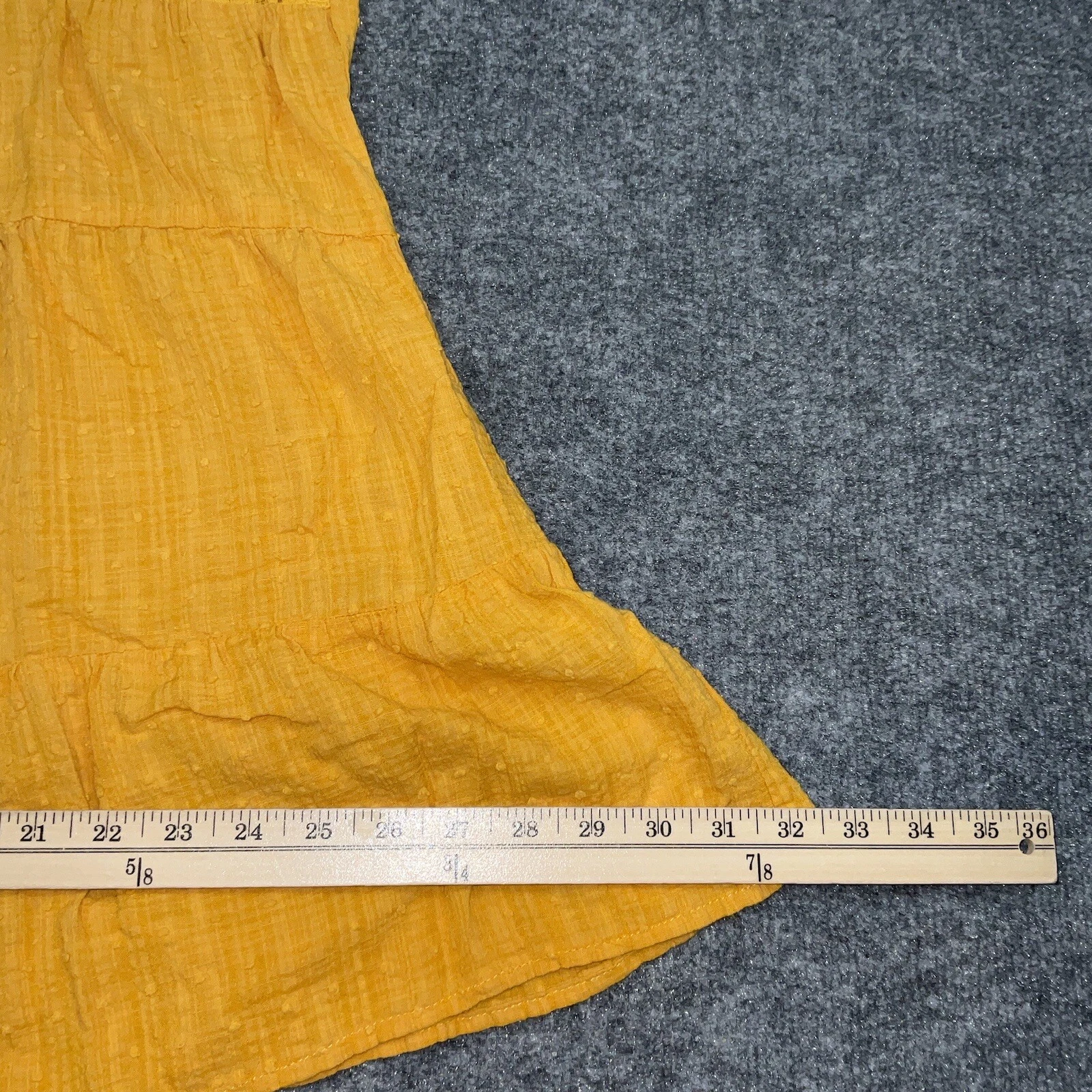 VETEMENTS Abito Umgee donna taglia M giallo maniche corte volant pizzo accenti