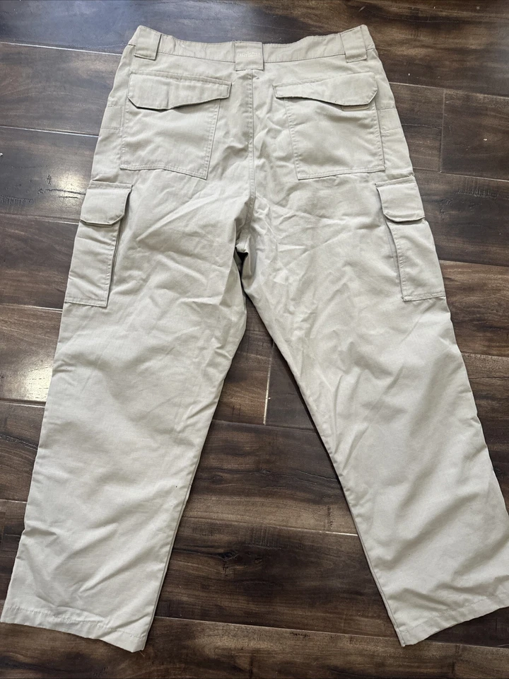 Tru-Spec Tactical Work Pants Men 38W 30 Gray Cotton Ripstop Cargo Pockets - Image 4 of 4