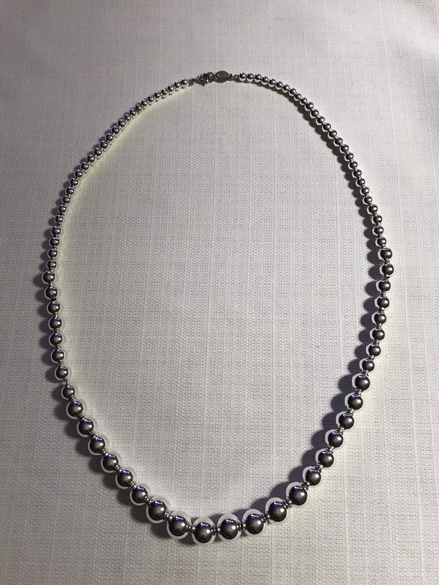 Napier silver shop bead necklace