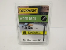63 Count Deckmate Wood Deck #10x3" Stainless Steel Screws T25 Star Drive
