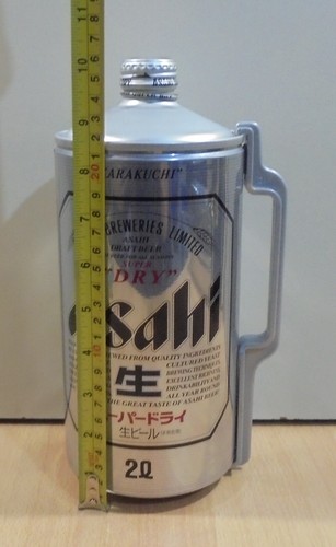 ASAHI BEER ADVERTISIGN TIN CAN / BOTTLE EMPTY - Picture 16 of 16