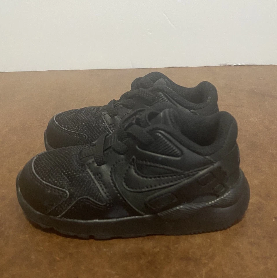 Nike Flex бегун ребенка ясельного возраста кроссовки размер 7C черный поскользнуться на AT5606-001 - Изображение 3 из 4