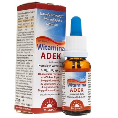 Dr. Jacob's ADEK Vitamin A D3 E K2 MK-7 Tropfen Immunität 20 ml