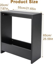 Slim Side Table with Magazine Rack Small End Table for Living Room, Bedroom