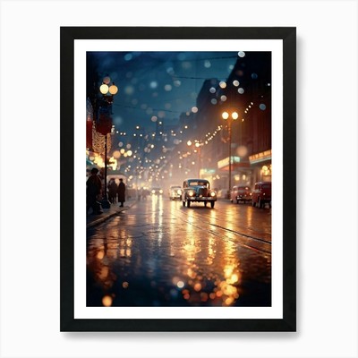 Glitzernde Bokeh-Effekte Baden ein gerahmtes Wandbild Poster Leinwanddruck Bild