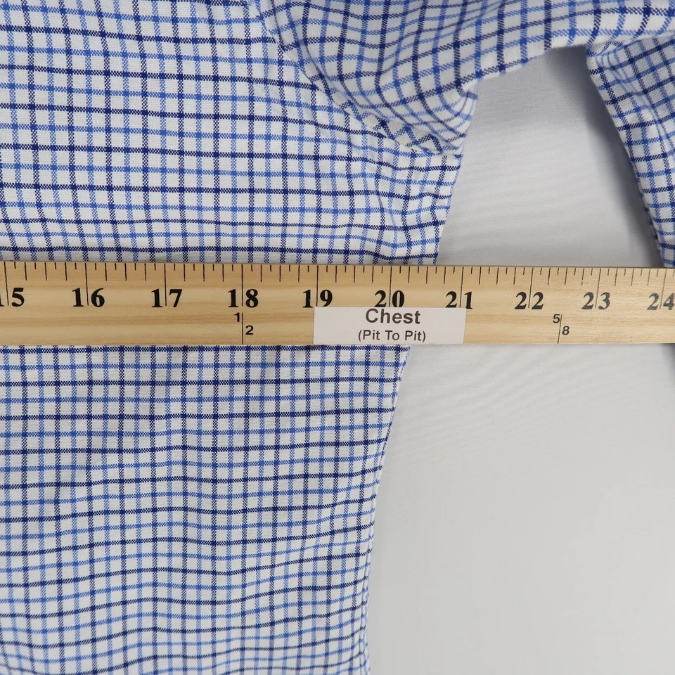 Camisa Oxford Ralph Lauren Calce Clásico Para Hombre S Azul Blanco Cuadros Abotonada Foto 4 de 4