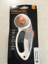 Fiskars 60mm Rotary Cutter for thick Fabric with Ergonomic Loop Grip And Comfort