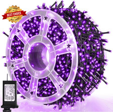 164FT 500 LED Purple Christmas Lights, 8 Modes Waterproof Plug in String Lights