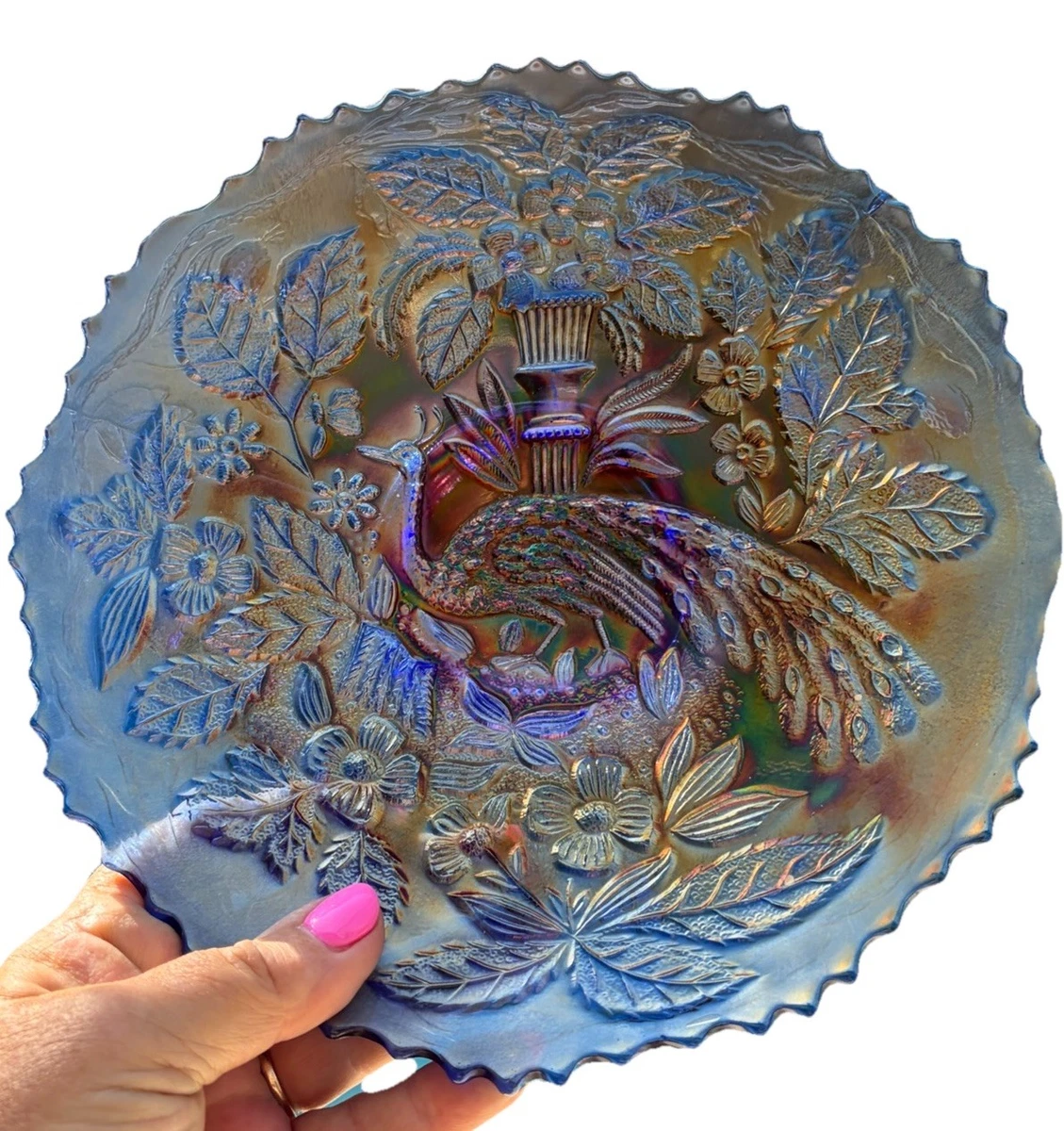 fenton blue carnival glass products for sale | eBay