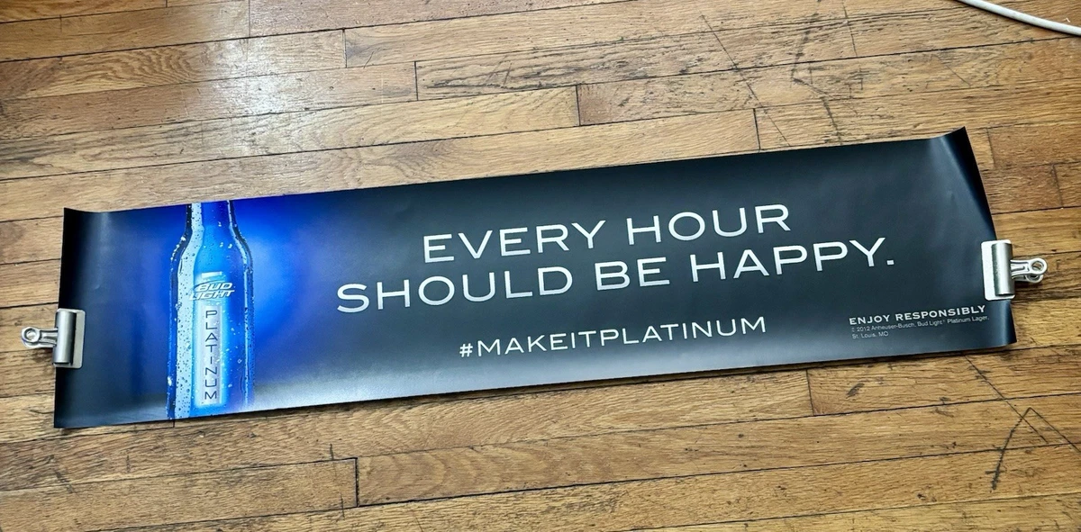 Bud Light Platinum In Collectible Budweiser Signs & Tins for sale