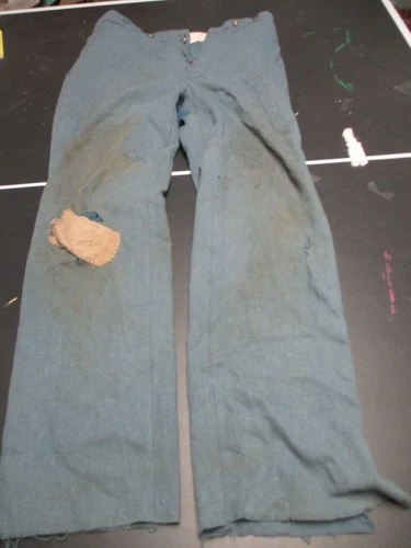 Reproduction Civil War Trousers Light Blue Wool Pre-owned Well Worn #2