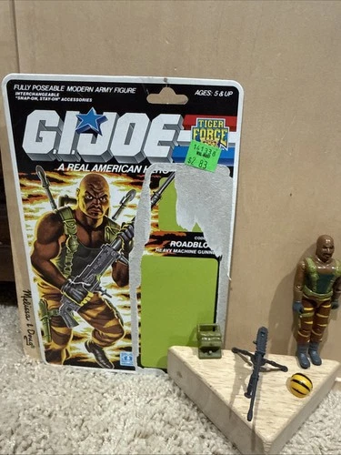1988 GI Joe Tiger Force Roadblock & Cardback  New O Ring