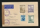 Flugpost-Zensurbrief 1949 aus Wieselburg in die Schweiz mit Trachten + Wiederauf